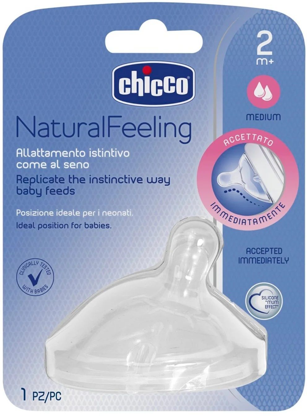 Teats Natural Feeling 2MPlus Medium 1 Pcs Nippal Medium Flow Nipple-image-5
