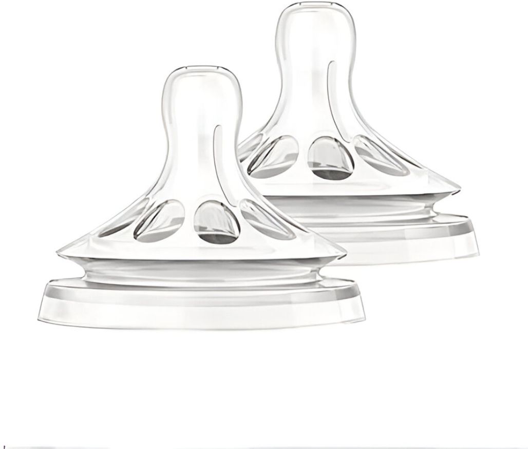 Natural Silicone Teat/Nipple with Comfort Petals,BPA-Free (Pack of 2) Medium Flow Nipple-image-26