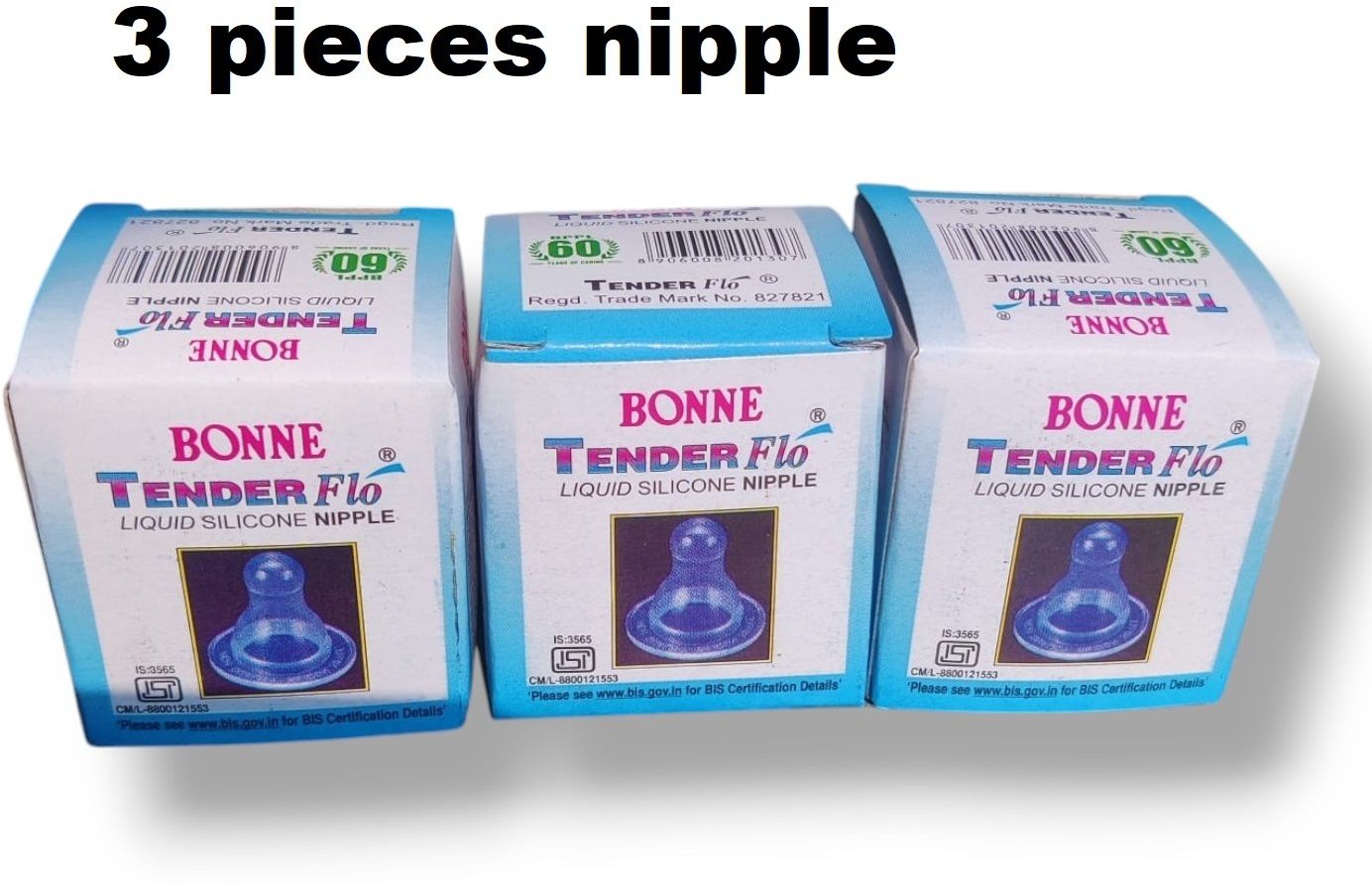 bonne Natural Flow Nipples for All Type Feeding Bottles (pack of 3 nipple) Slow Flow Nipple-picture-20