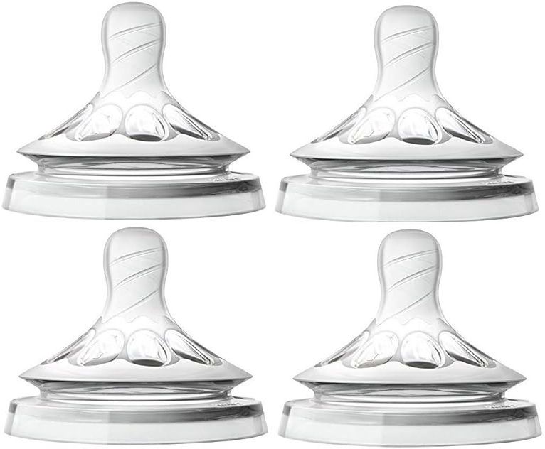 Natural Silicone Teat/Nipple with Comfort Petals,BPA-Free (Pack of 4) Medium Flow Nipple-image-7