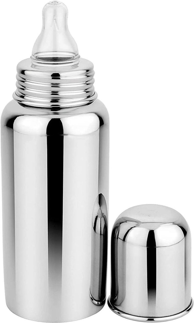 creeknest Baby Feeding Stainless Steel Silicon Nipple Bottle- 250ML- 1 Pcs Medium Flow Nipple-picture-47