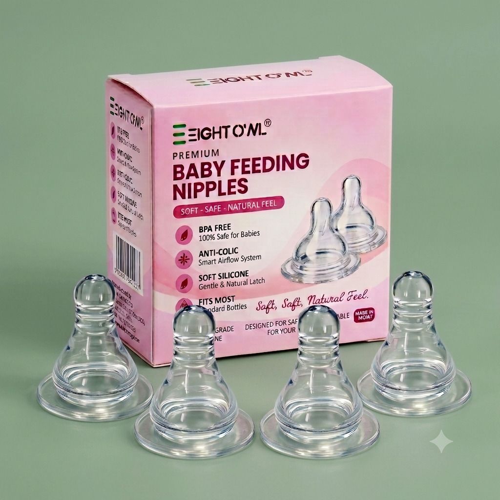 Soft Safe Silicone Baby Bottle Nipple | Suitable for 3-6 Months Babies Medium Flow Nipple-image-32