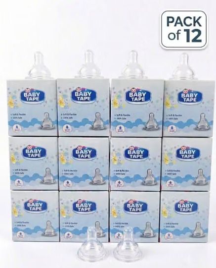 Anti Colic Ultra-Soft Easy Flow Nipple (0M+)-Pack of 12 Slow Flow Nipple-image-17