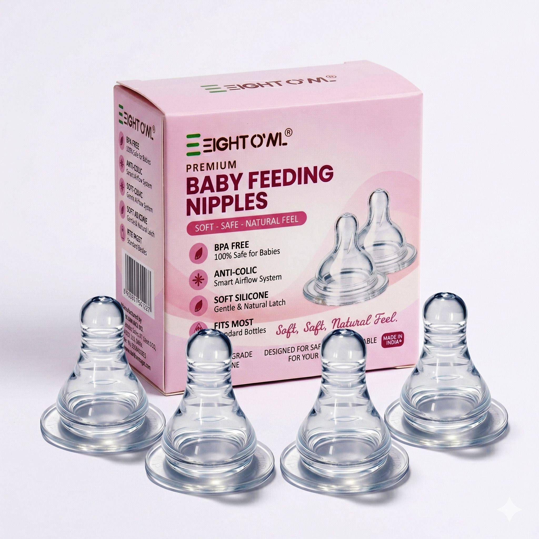 Soft Safe Silicone Baby Bottle Nipple Medium Flow for 3-6 Month Babies Medium Flow Nipple-image-27