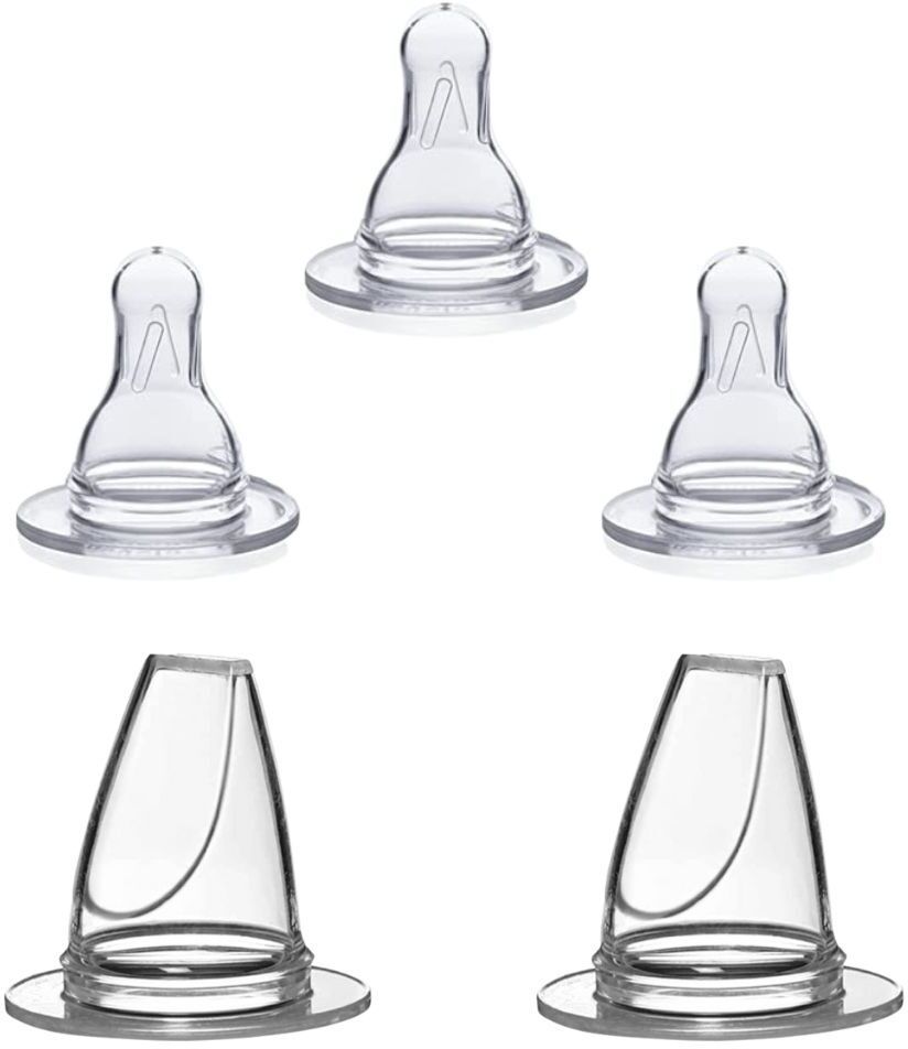 Premium Silicone Nipple (Pack of 3) with Training Sipper Spout (Pack of 2) Variable Flow Nipple-image-19