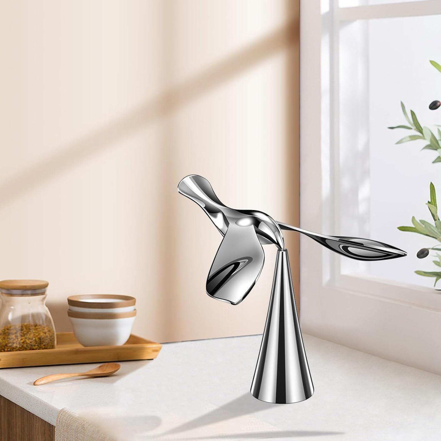 pormono ech Self Balancing Bird for Home Decor,Office,Tabletop Decorative Showpiece - 4 cm-picture-35