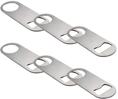 Stainless Steel Bottle/Bar/Beer/Soda Opener Small- Set of 6 Bottle Opener Set-image-22
