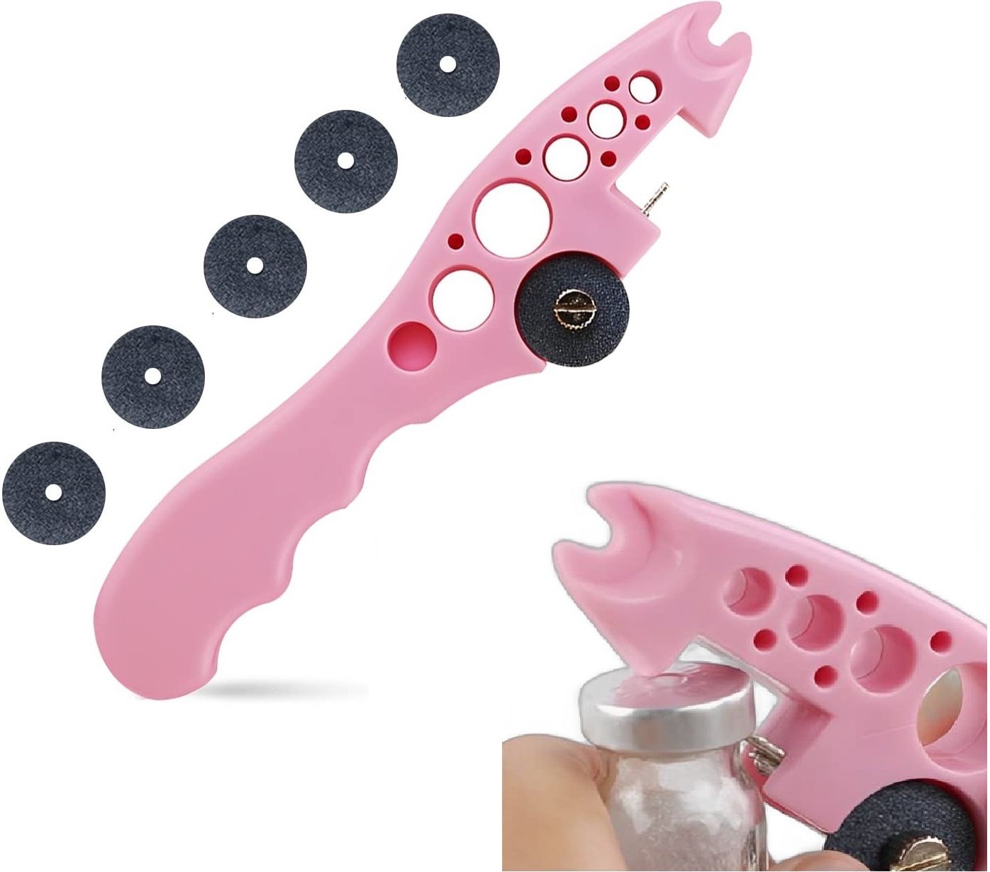 hetshiv Ampule Cutter 01 Ampule Cutter for Doctors with 5 Grinding Wheels Replaceable Bottle Opener Set-picture-9