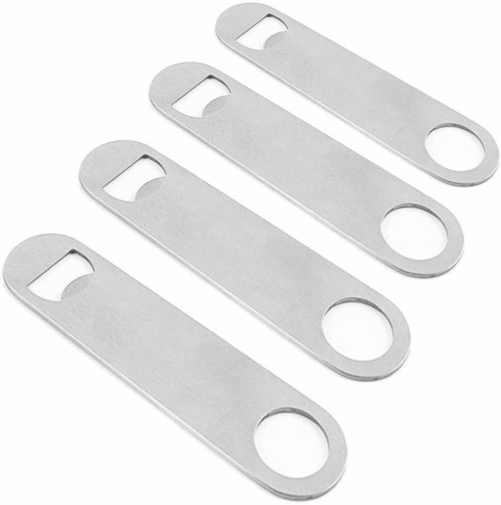 upalabdh 4 PCs Stainless Steel Bottle Can Opener Steel Flat Blade Opener For Bar Restaurant And Kitchen 18cm Bottle Can Opener Slim Flat Opener For Bar Restaurant Kitchen Bottle Opener Set-picture-43