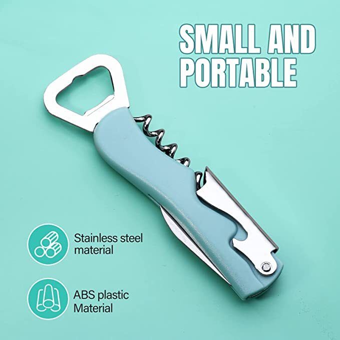 fitup ™3n 1 Cork Wine Opener Knife Multifunction Opener Bottle Opener Wine Opener Cutter Multipurpose Stainless Steel Cork Srew Stylish Knife Bottle Opener-picture-20