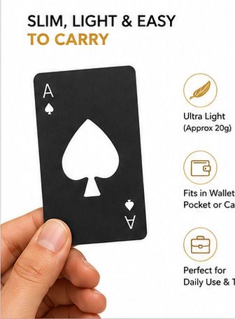 kulgeet Card Bottle Opener Model 2 Stainless Steel Card Bottle Opener | Credit Card Size - Pocket Bottle Opener Bottle Opener-picture-25