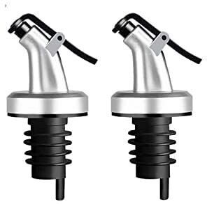 zivini Oil Bottle Cap Dispenser Pourer Leak-Proof Pour Spouts for Kitchen(02 pcs) Plastic, Stainless Steel Bottle Stopper-picture-17