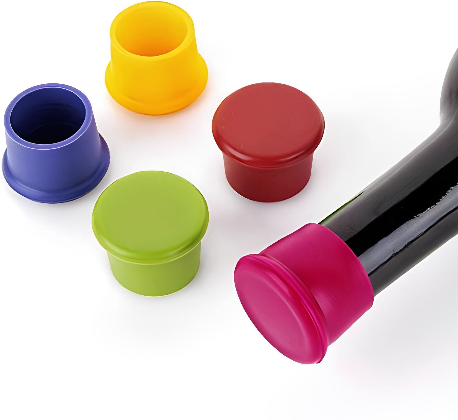 (Set of 5), Caps, Reusable and Beverage Silicone Bottle Stopper-image-32