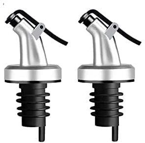 zenvello Oil Bottle Pourer Nozzle Leak Proof Dispenser Cap for Oil & Vinegar Pack of 2 Plastic Bottle Stopper-picture-19