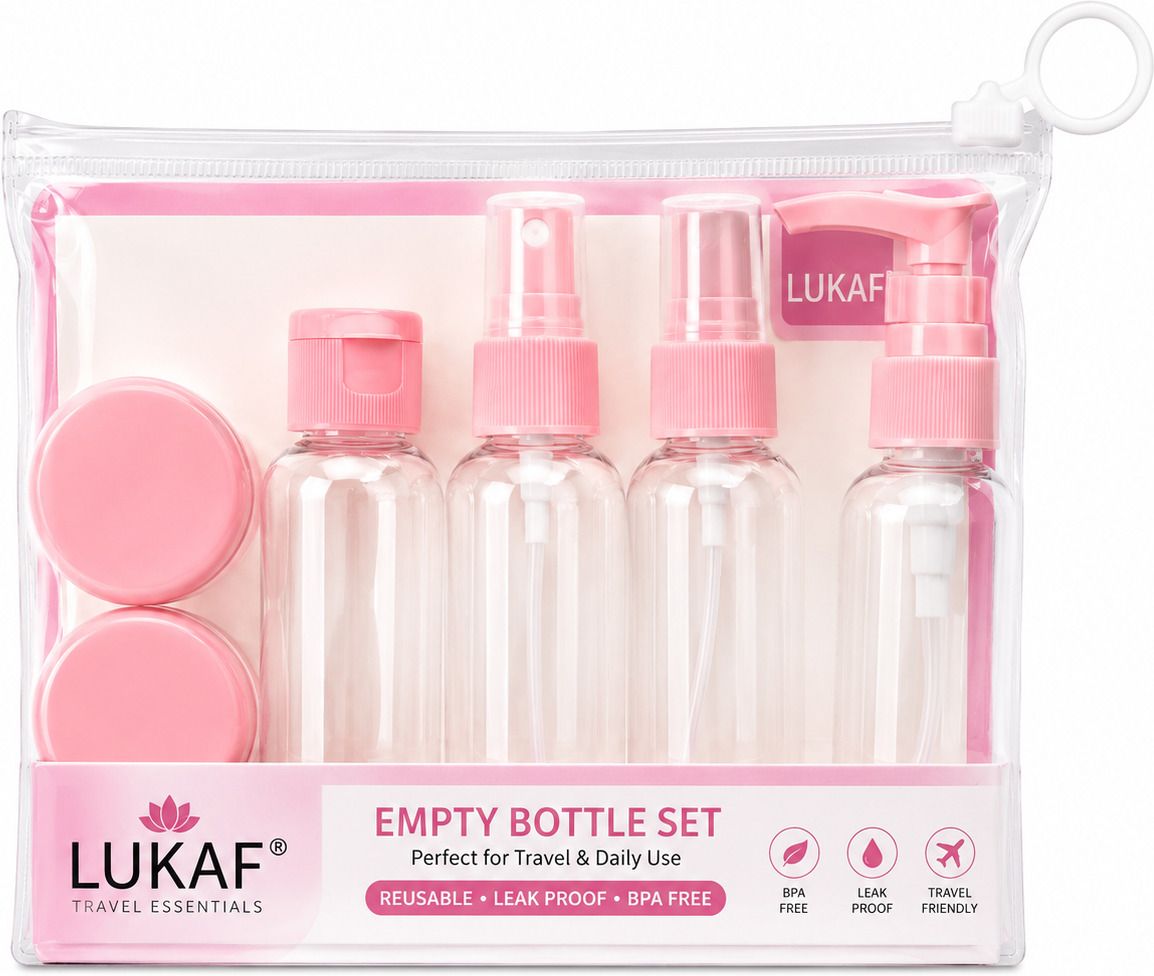 lukaf Travel Empty Bottle Set 6 PCS PLASTIC BOTTLE Tongs-picture-0