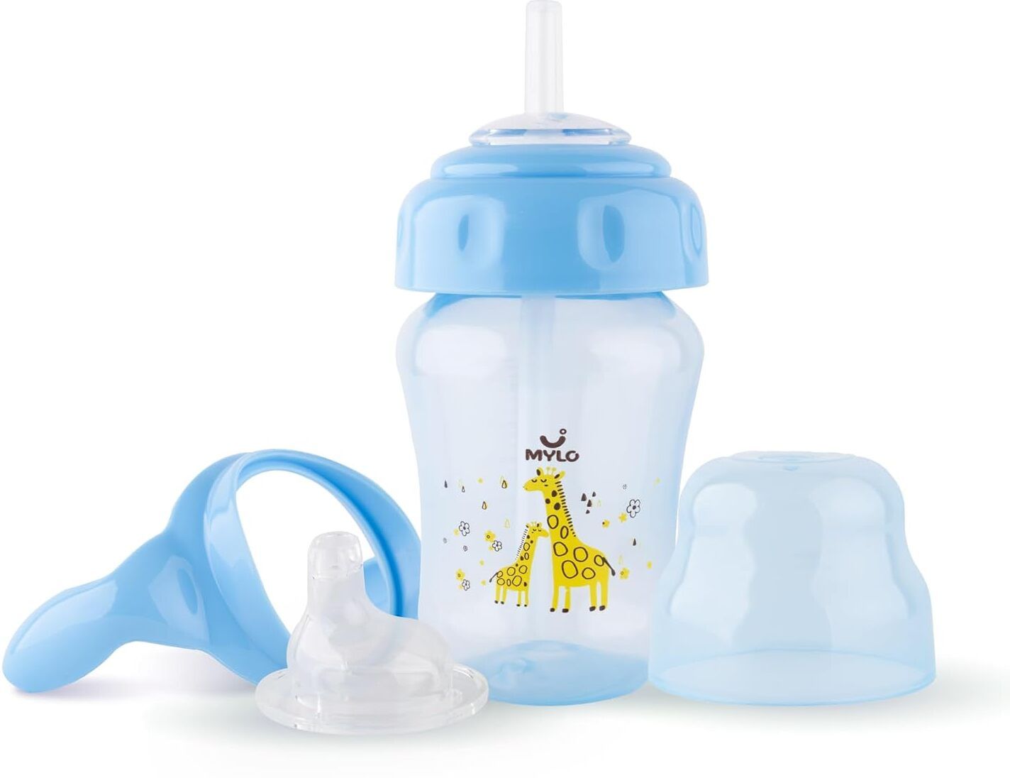 ipper for Baby 210ml Blue 2-in-1 /No na Tongs