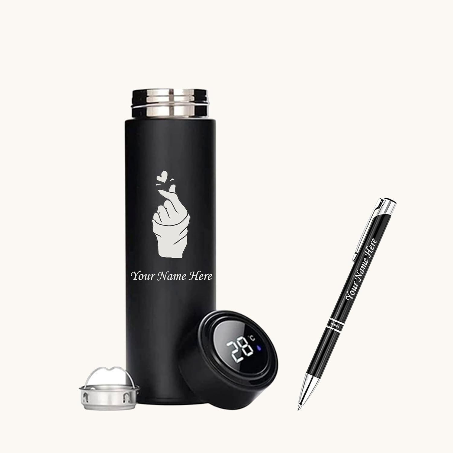 Personalized Vacuum Insulated Stainless Steel Water Bottle with Pen Gift 500 ml Stainless Steel Bottle-image-43