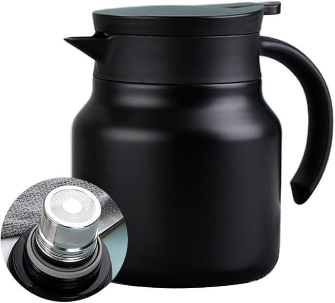 Premium Stainless Steel 316 Vacuum Insulated Teapot 800ML Black Tea Urn