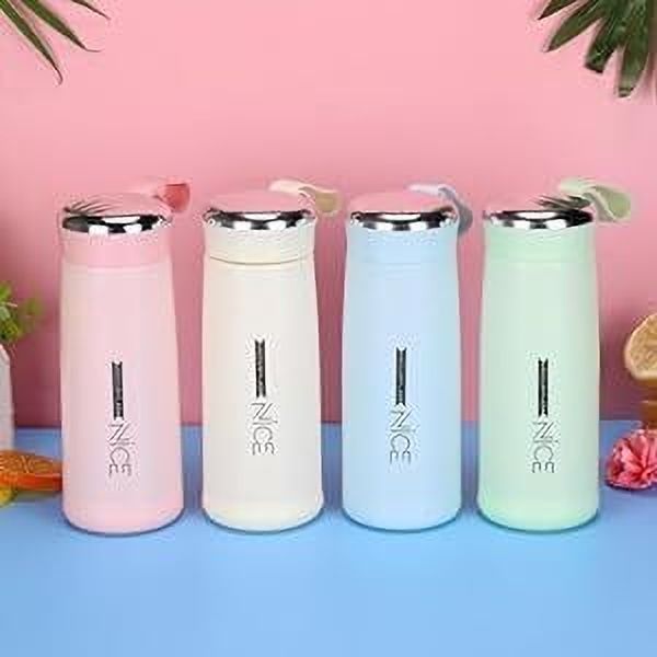 colniz NICE Stainless Steel Insulated Water Bottle with Carry Handle Lid – Leak Proof) 400 ml Water Bottles-picture-13