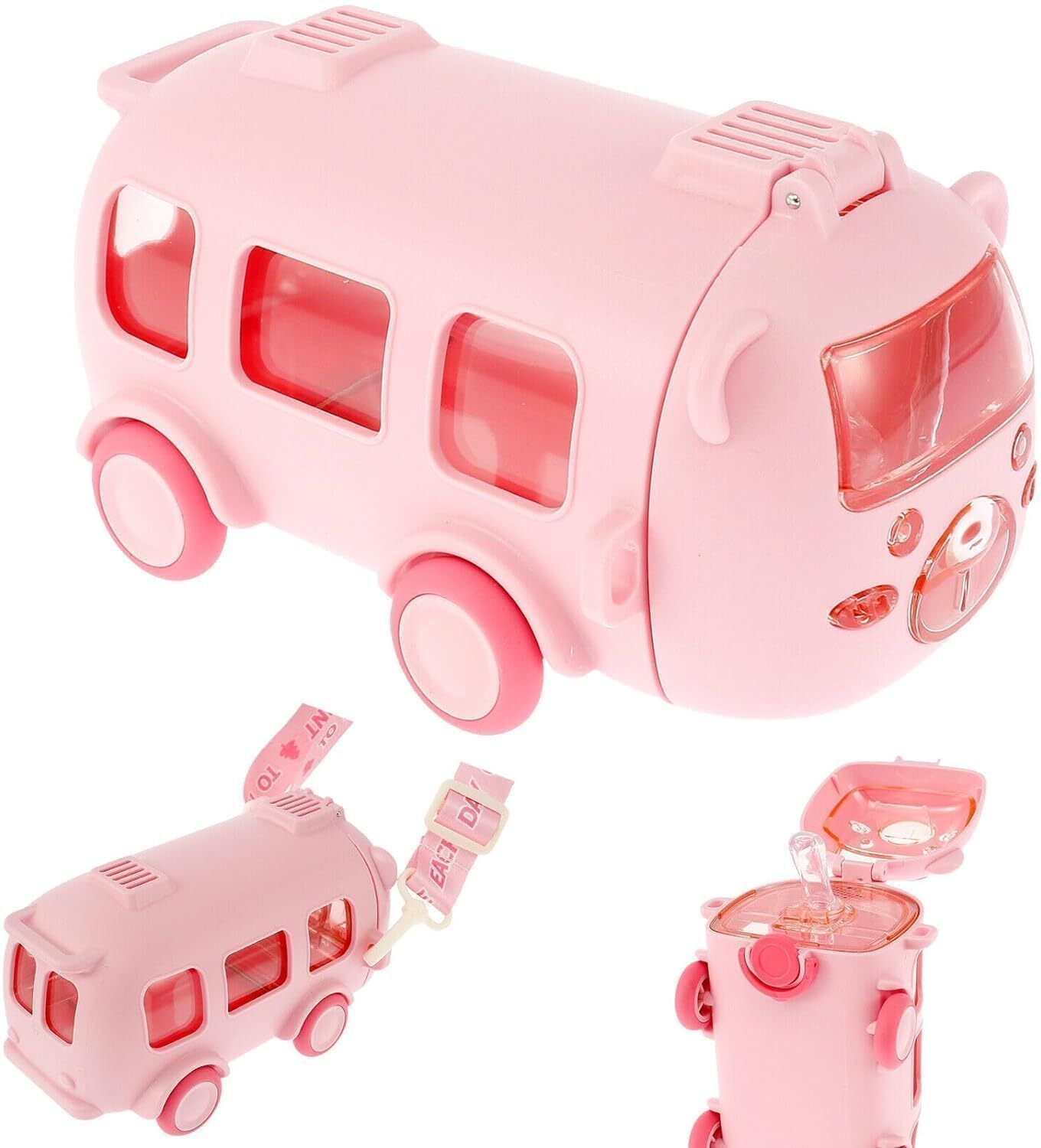 Bus Shape Water Bottle Interesting Toy Cute Appearance for School Home Office 500 ml Water Bottle-image-39