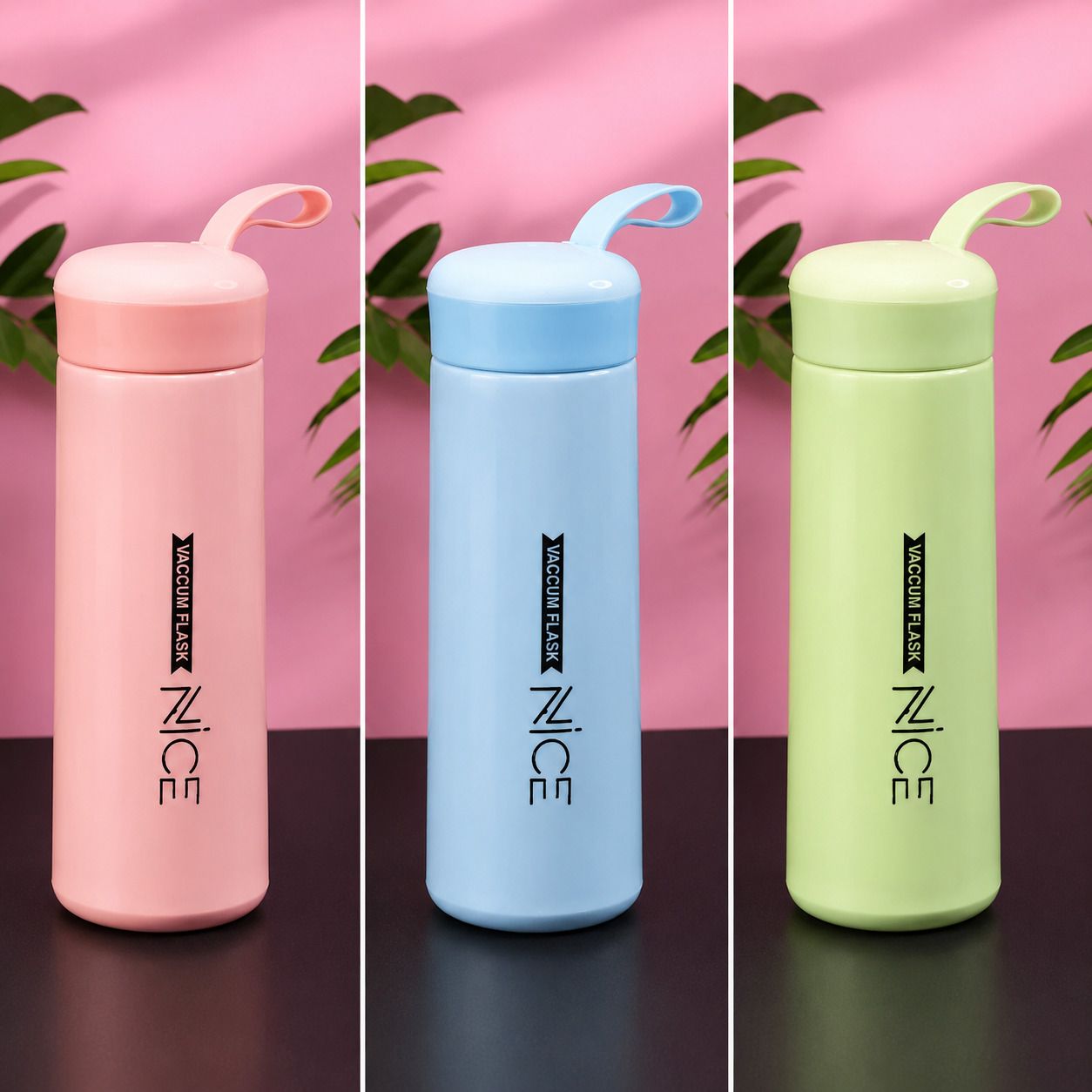 nice water bottle 400 ml 400 ml Plastic Flask-image-27
