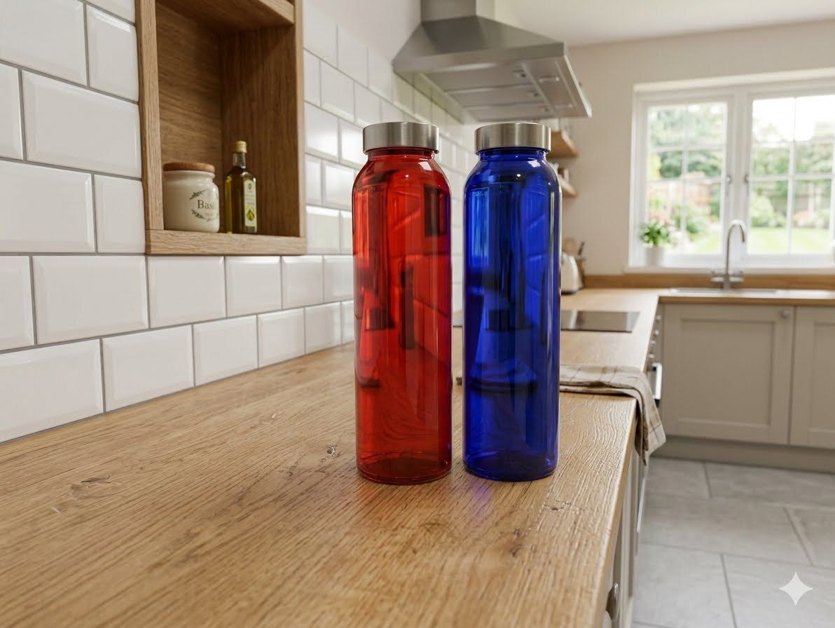 hsnayvid New 800ml glass water bottel pack of 2 800 ml Glass Bottle-picture-35