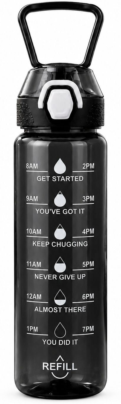 embicon Motivational Gym Water Bottle,Leakproof,BPA Free,Sport Bottle 990 ml Plastic Bottle-picture-10