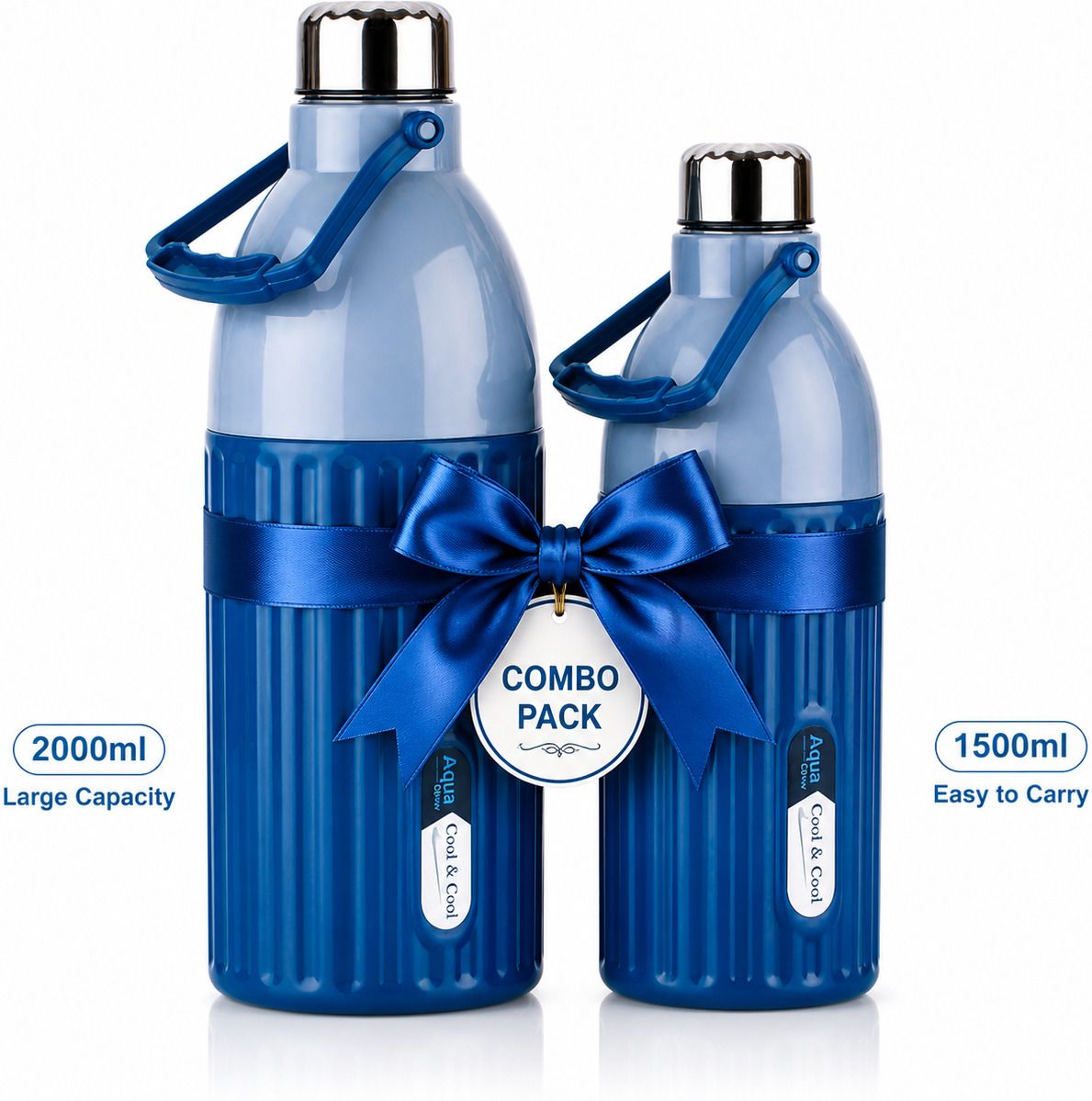 Aqua Cool MS Glacier Blue 2000 ml Plastic Flask-image-38