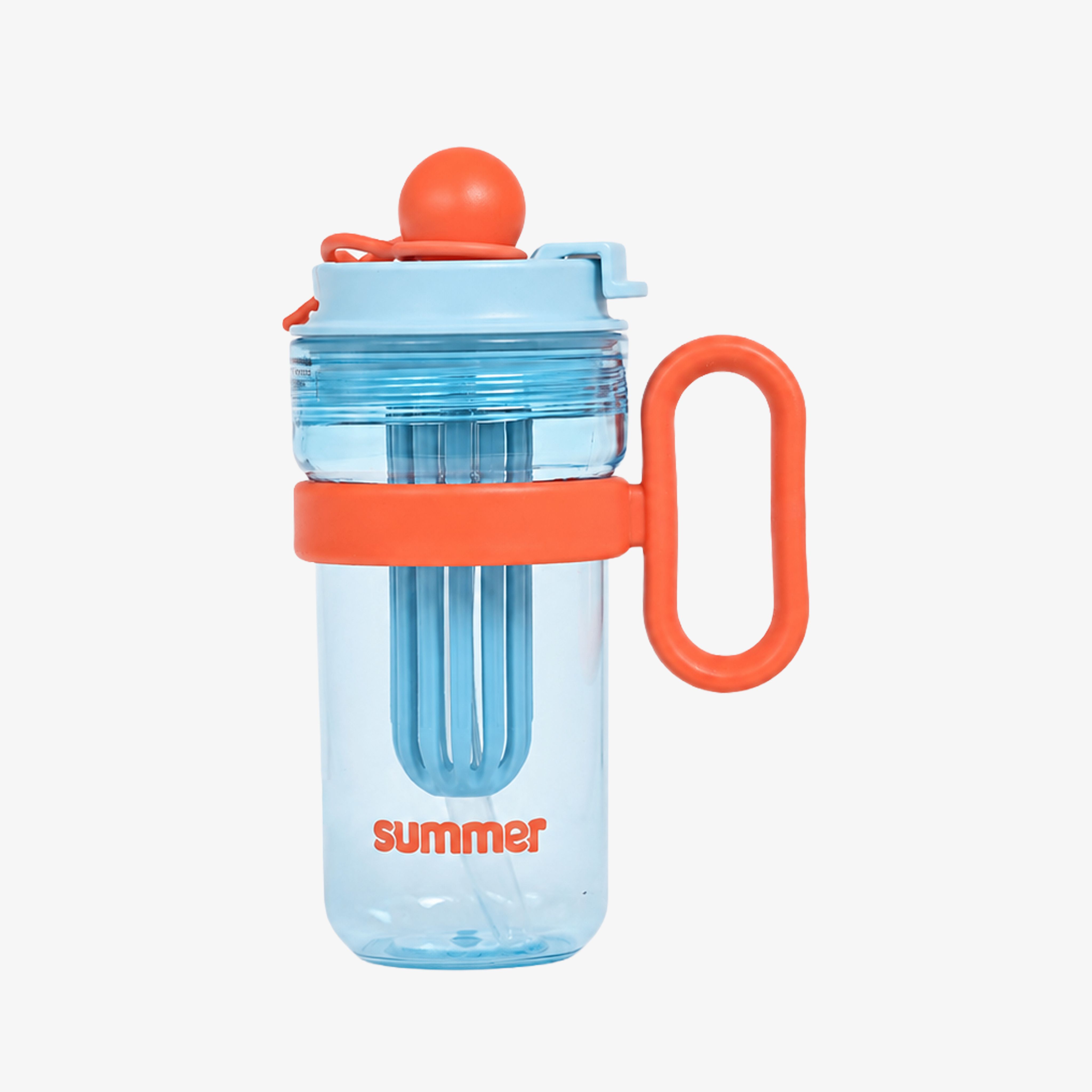Cute Kids Ball Cup Sipper Bottle with Straw 550 ml Plastic Sipper-image-43