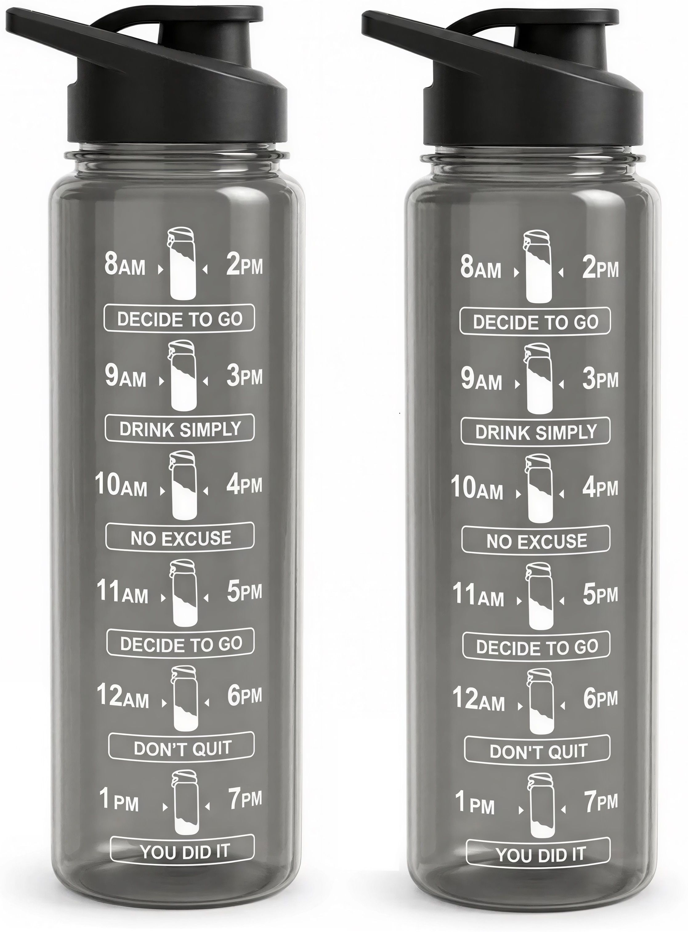 craftbin Motivational Water Bottle 1 Liter Combo for Gym, Office, Fridge Water Bottles 1000 ml Plastic Bottle-picture-13