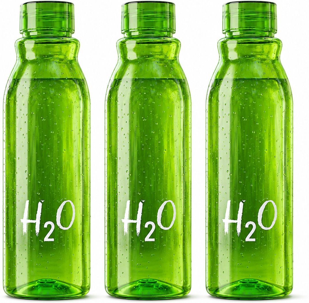 Premium Leak Proof H2O Water Bottle Set For School,Office,Fridge 1000 ml Plastic Bottle-image-39