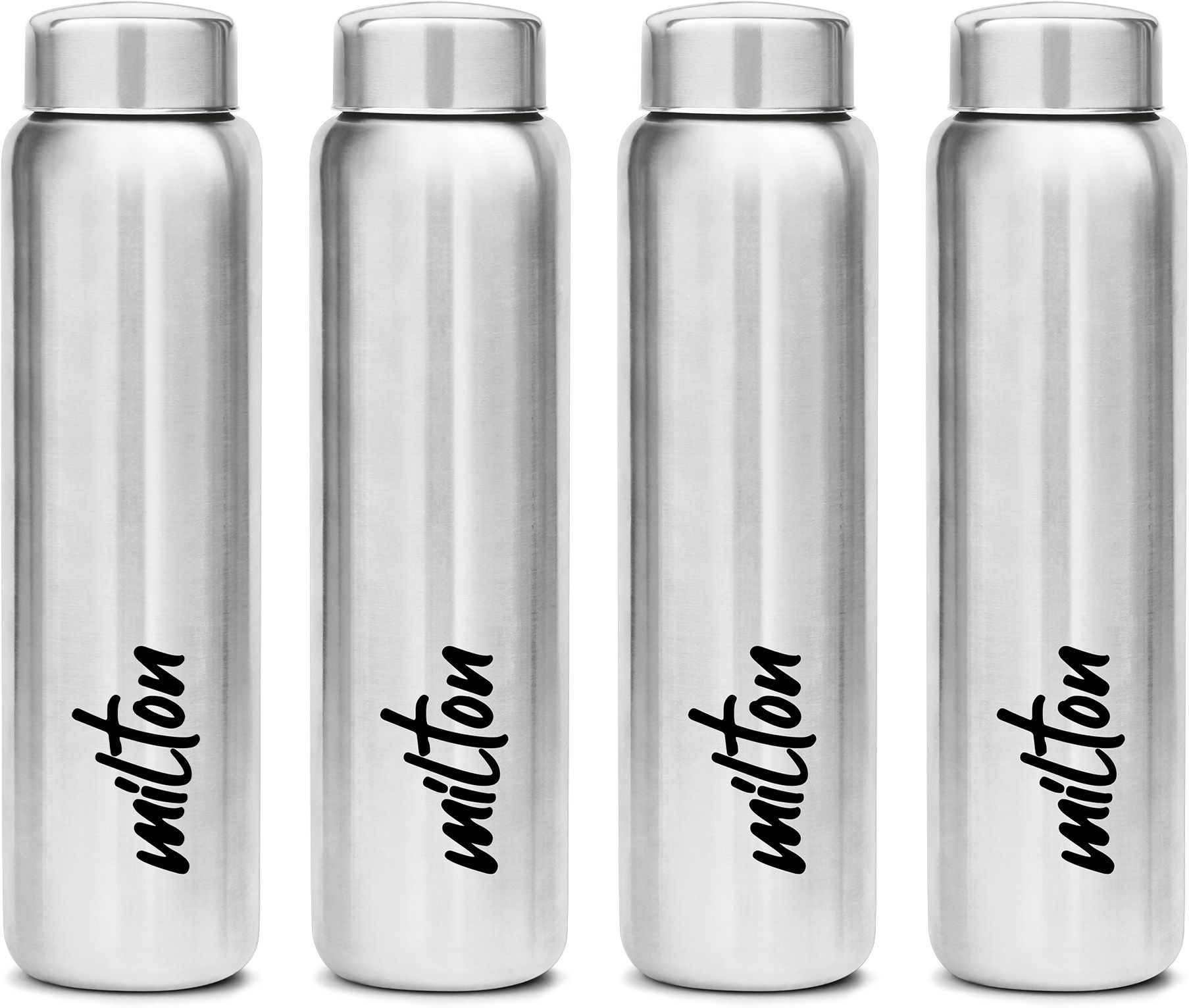 milton Aqua 1000 Stainless Steel Water Bottle, Set of 4, 950 ml Each, Silver 950 ml Bottle-picture-28