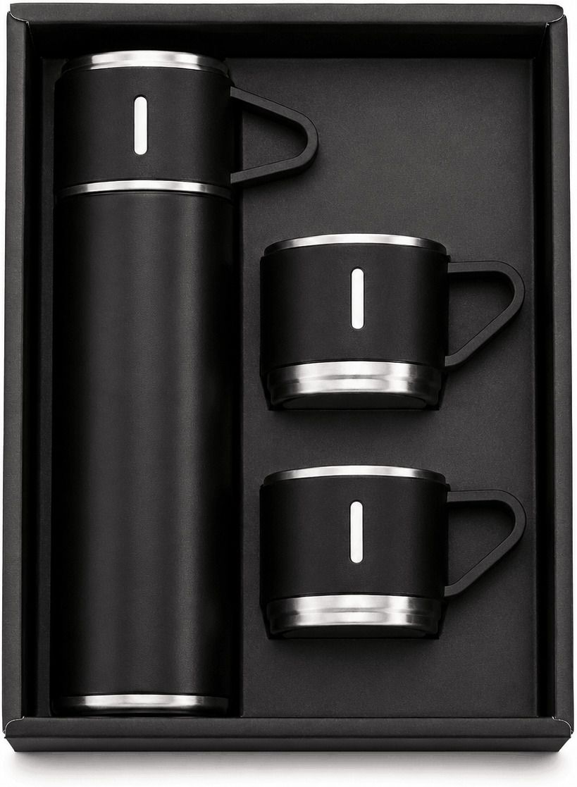 Premium Vacuum Flask Gift Set 500 ml Stainless Steel Bottle-image-47