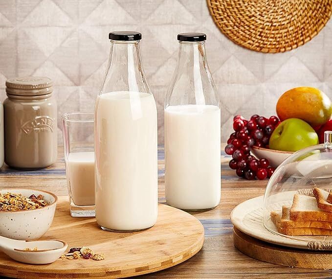 Glass Water Bottles For Water Milk Juice 1 Litre 1000 ml Bottle