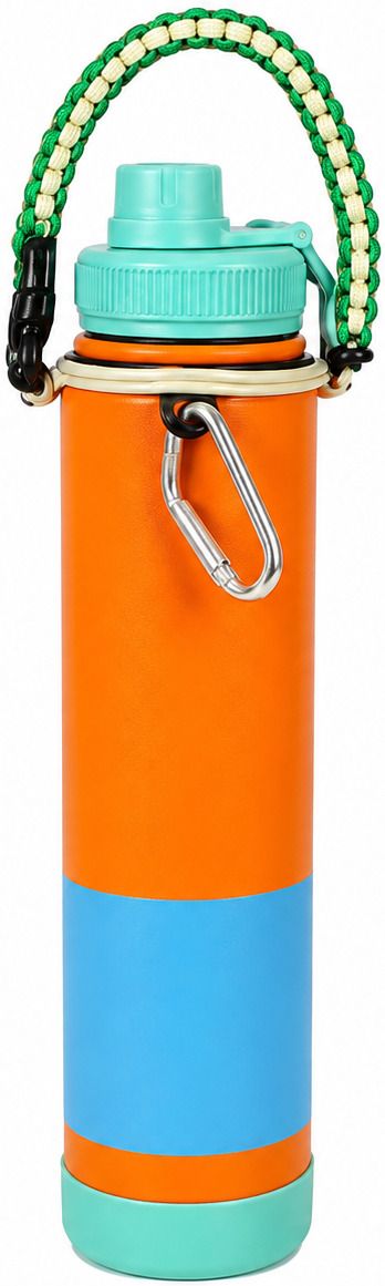 1 Litre Stainless Steel Insulated Water Bottle with Straw Lid & Carry Handle 1000 ml Plastic Sipper-image-9