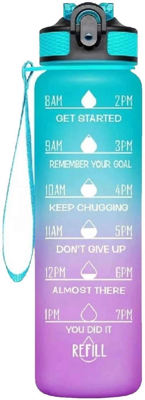 duminas Unbreakable Water Bottle 1 L with Motivational Time Marker, , 1000 ml Bottle-picture-14