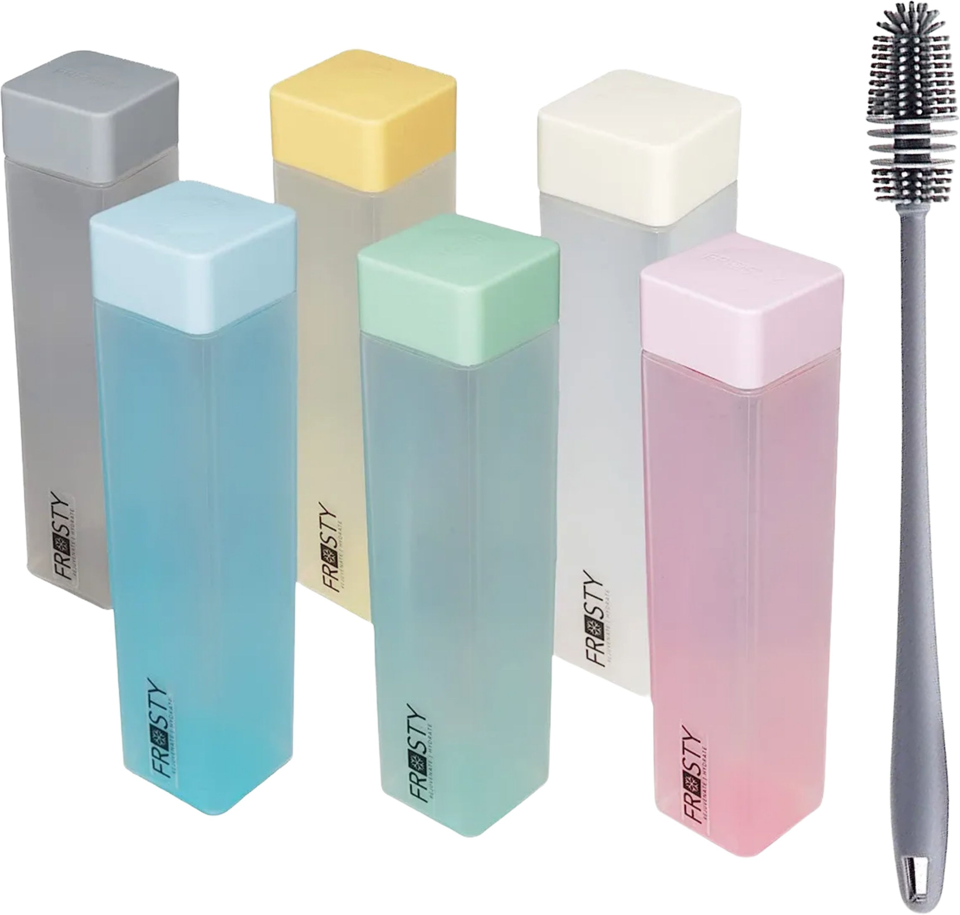 Premium Unbreakable Water Bottle 1 Litre For Office School Gym collage Set Of 6 1000 ml Flask