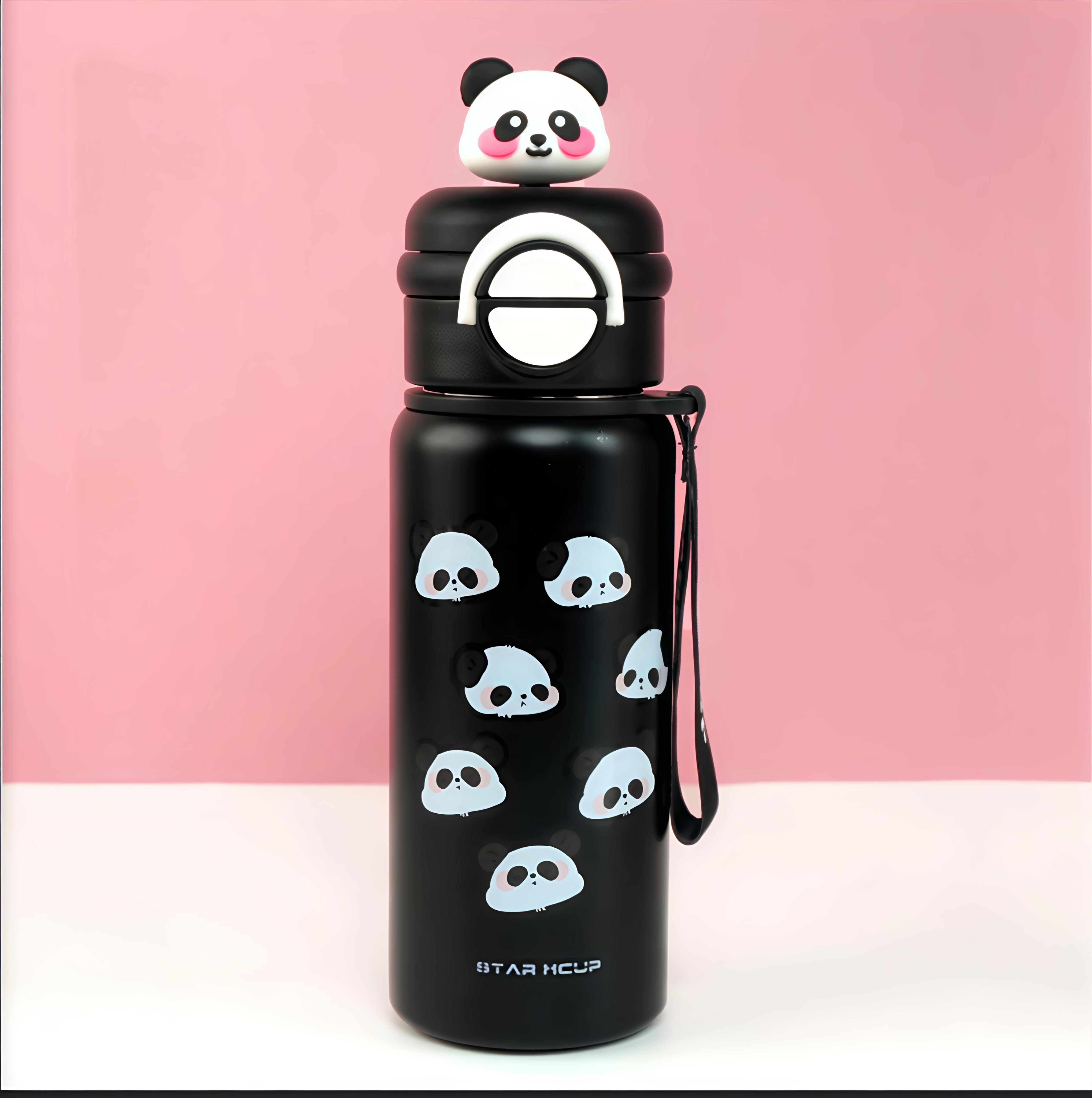 panda kids sipper black 600 ml Water Bottle-image-41