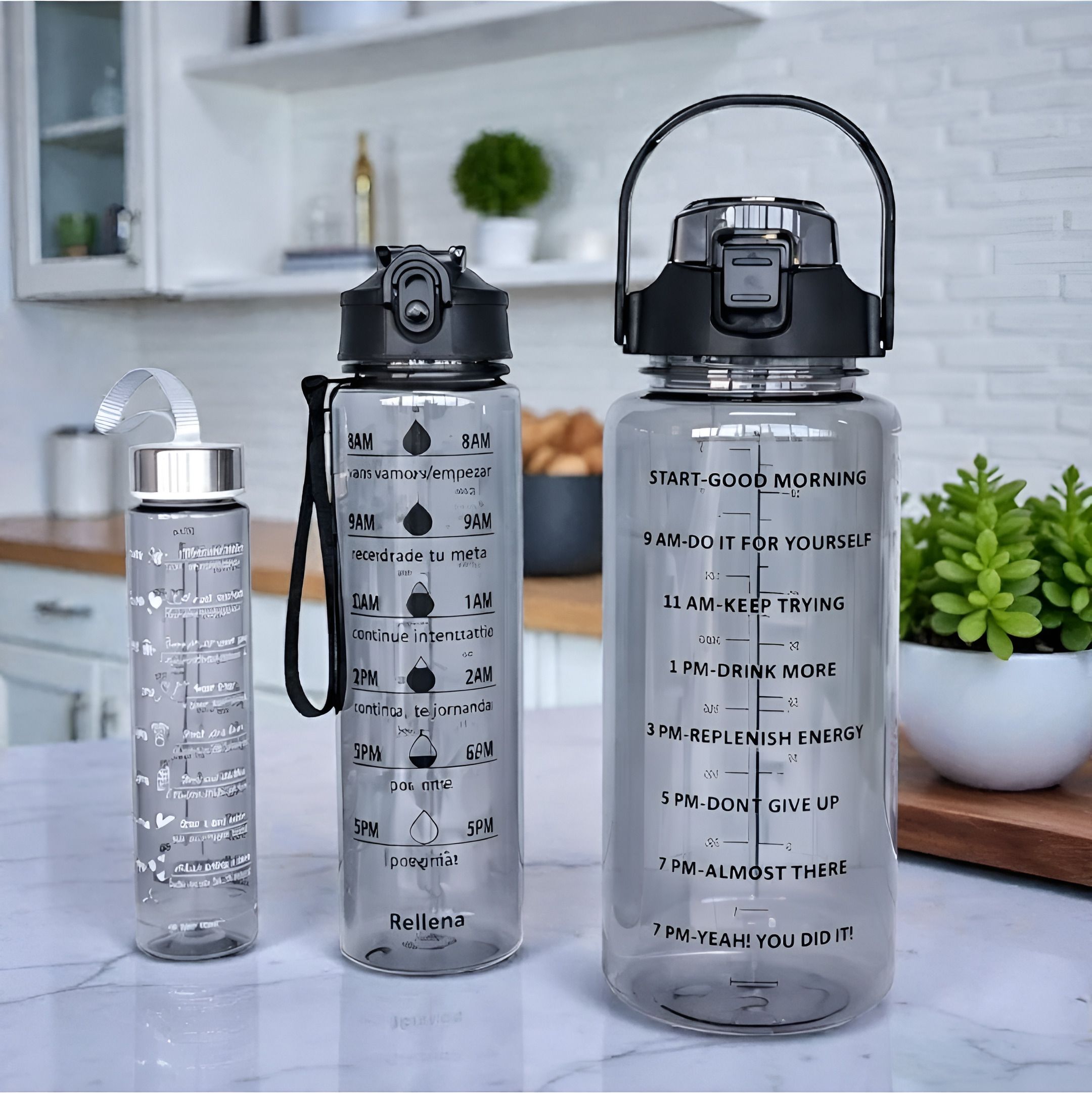 star prim Transparent Motivational Water Bottles 3300 ml Water Bottles-picture-34