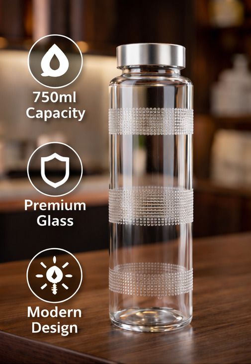 crystalvision crystal clear glass water Bottle 1000 ml Glass Bottle-picture-27