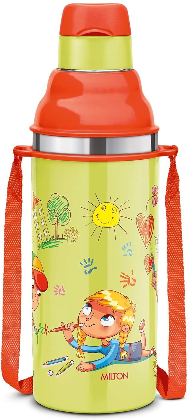 Kool Stunner 400 Insulated School Kids Bottle with Inner Steel 380 ml Steel, Plastic Bottle-image-29