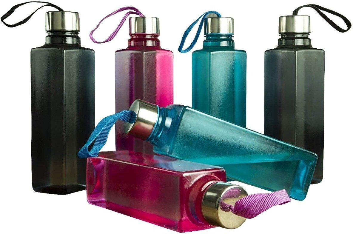 Unbreakable Square Shape Water Bottle Set | Refrigerator Bottle 1000 ml Bottle