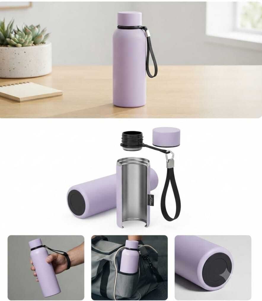 radhe mart Vacuum Insulated Water Bottle with Carry Loop for Hot & Cold 900 ml Stainless Steel Flask-picture-41