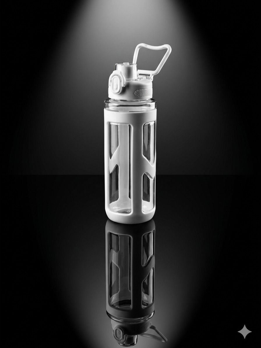 orean Premium Leakproof Flip Top Water Bottle with Silicone Sleeve & Carry Handle 900 ml Water Bottle-picture-9