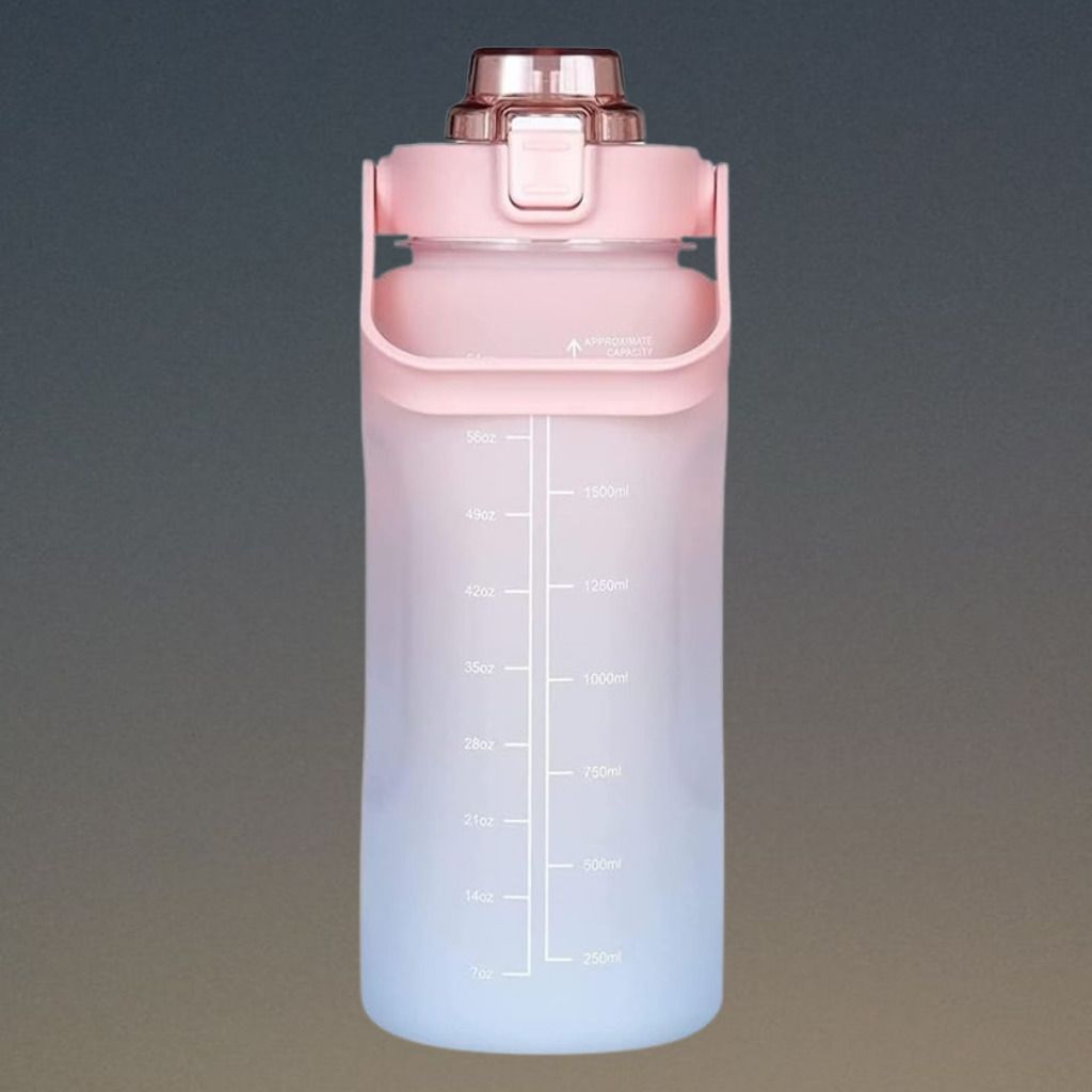 2L Fitness Water Bottle with Leakproof Flip Lid 2000 ml Plastic Bottle-image-13