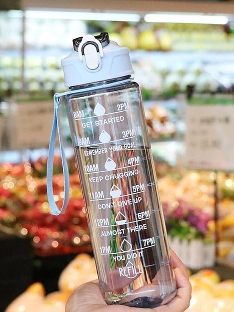 Motivational Sipper Water Bottle with Straw & Time Marker 900 ml Sipper 900 ml Bottle-image-17