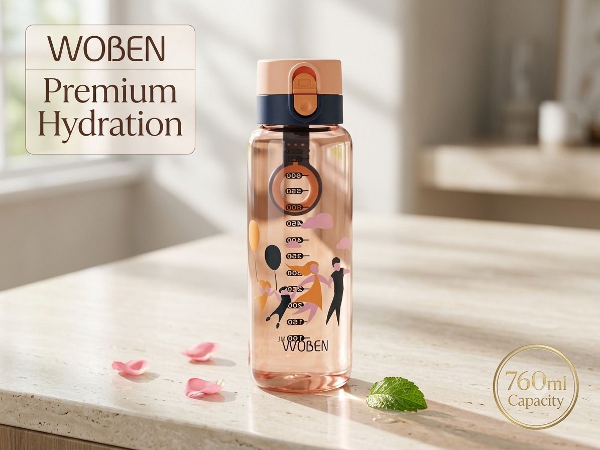 WOBEN SCHOOL WATER BOTTLE - PINK 760 ml Plastic Bottle-image-48