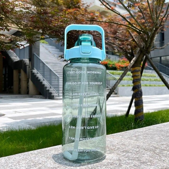 2L Time Marker Water Bottle 2000 ml Plastic Bottle-image-43