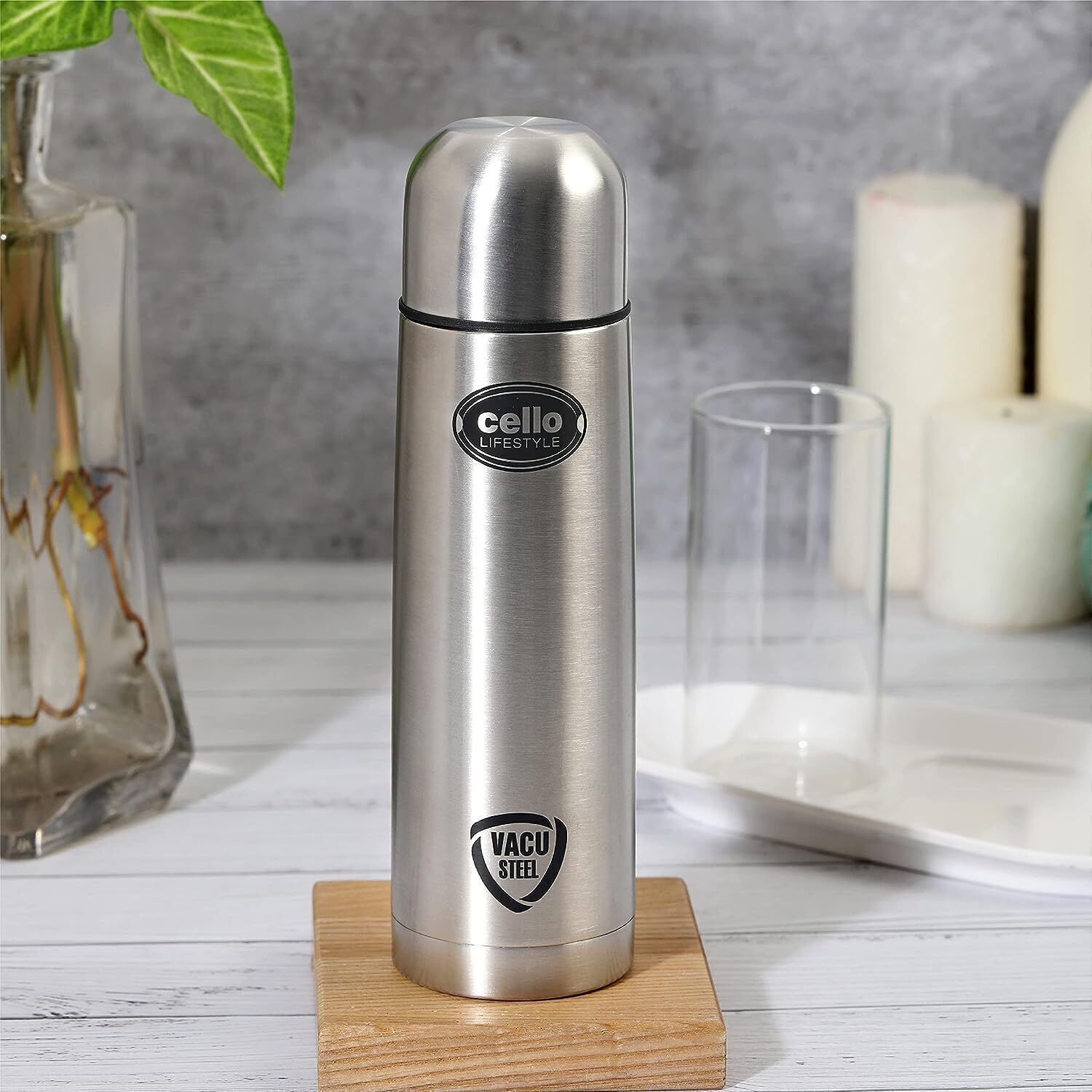 Flip Style with Jacket Stainless 1000 ml Steel Flask