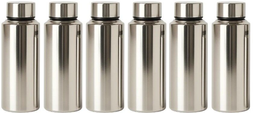 Stainless Steel Water Bottle Set of 6 | 500ml Fridge Water Bottles 500 ml Stainless Steel Bottle-image-22